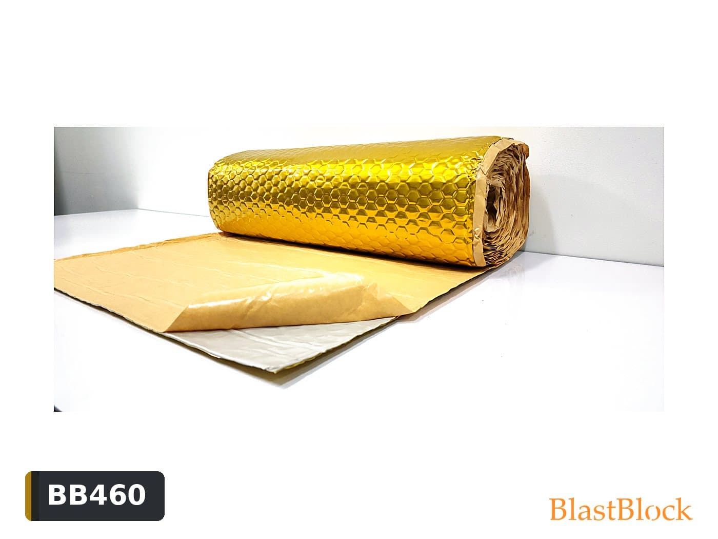ม้วนแผ่นหน่วงการสั่นสะเทือน BlastVib BB460 ผิวอลูมิเนียมลายนูน